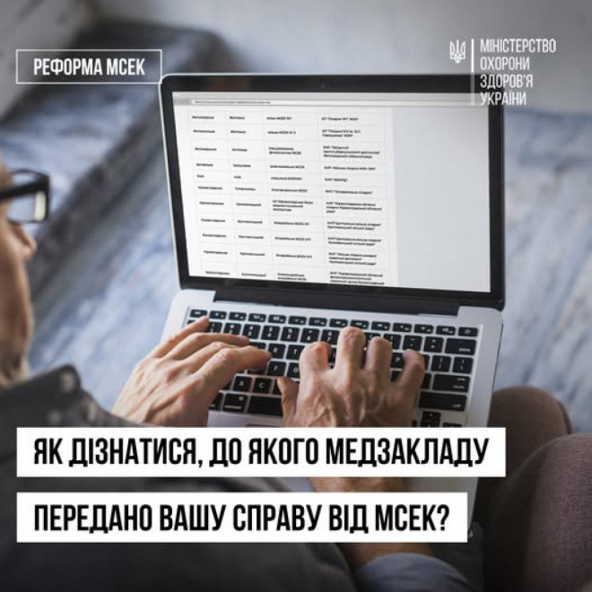 Як дізнатися, до якого медзакладу передано вашу справу від МСЕК?