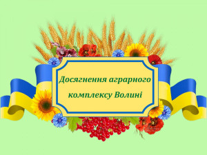 Досягнення аграрного комплексу Волині - Фото 1
