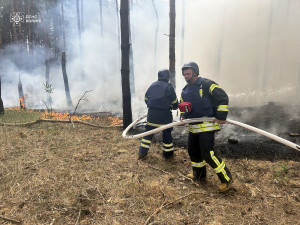 Волинські рятувальники борються з пожежами та наслідками ворожих обстрілів у Лиманській громаді на Донеччині - Фото 1